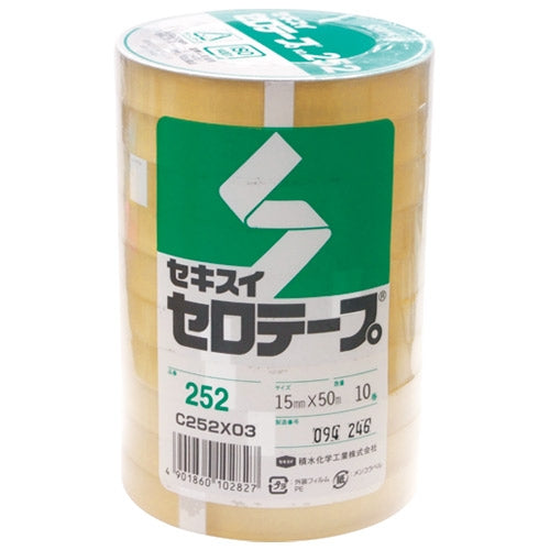 セキスイ セキスイセロテープ 252 15mm×50m 10巻 4901860102827
