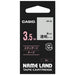Casio Computer Transparent Tape XR-3X Transparent med sorte bogstaver 3,5 mm