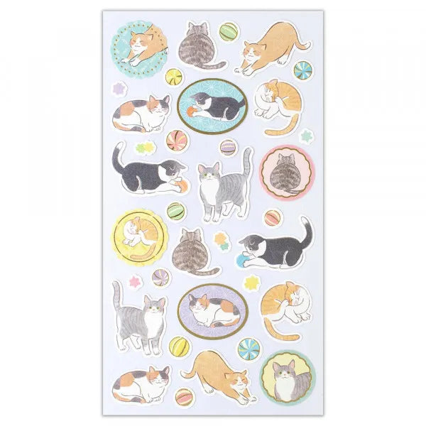 エヌビー 和風シール大　優ふみ　猫 5354104　4909510192976（10セット）