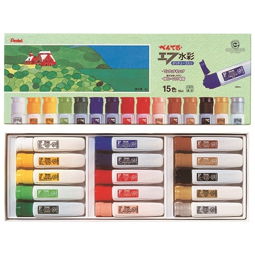 Imagem Pentel F em aquarelas polytube WFC1-15 conjunto de 15 cores