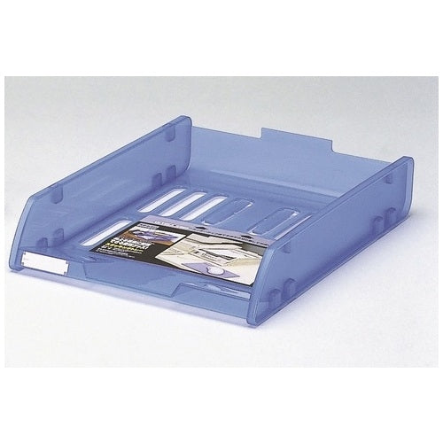 サンコープラスチック スタッキングトレー 92082 A4 ブルー 4547883514720