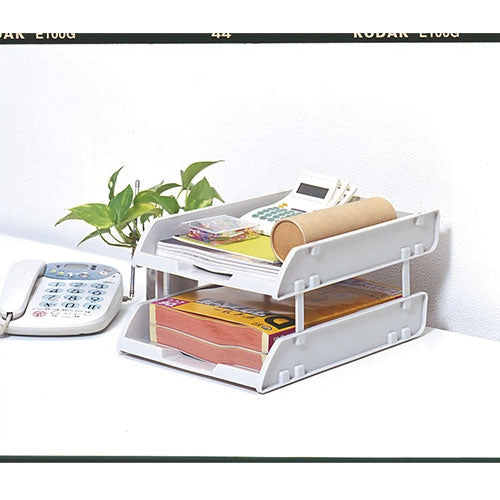 サンコープラスチック スタッキングトレー 92022 A4 グレー 4547883514713