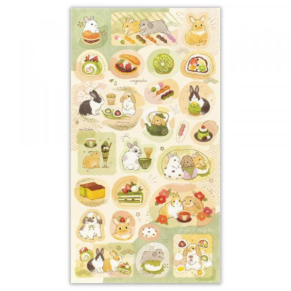 エヌビー 和風シール大　うさぎと和スイーツ 5074188 4909510561000（10セット）