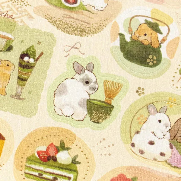 エヌビー 和風シール大　うさぎと和スイーツ 5074188 4909510561000（10セット）