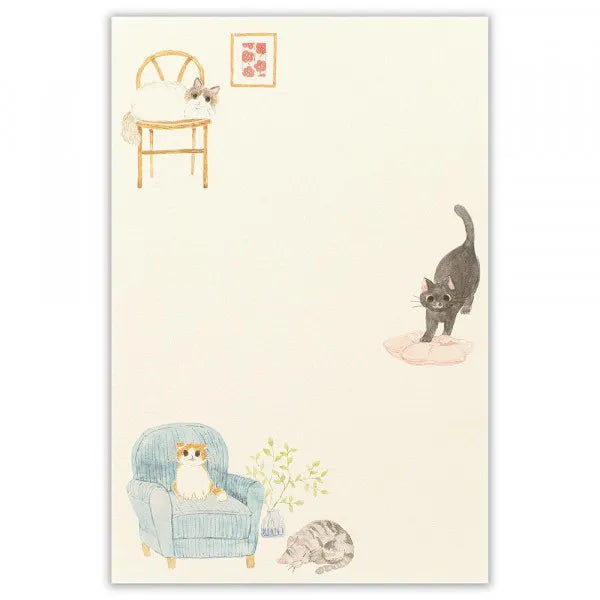 エヌビー 便箋　ねころび　ねこあるある 5570407 4905260795955（5セット）