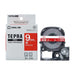 King Jim Tepla PRO tapes SD9R rood wit-9 mm