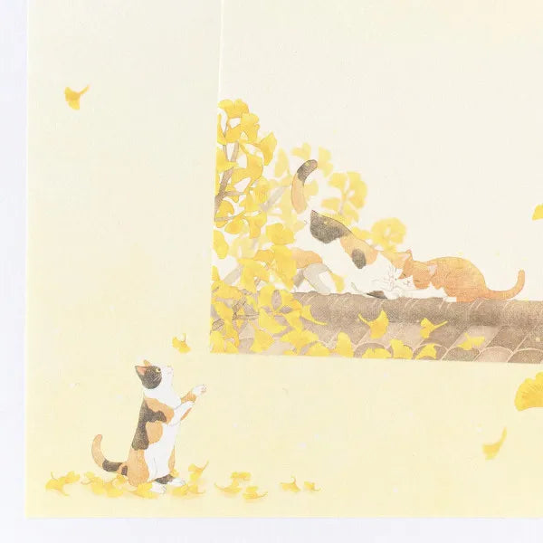 エヌビー 便箋　秋の風景　ねこ日和Ａ 4590470 4905260797973（3セット）