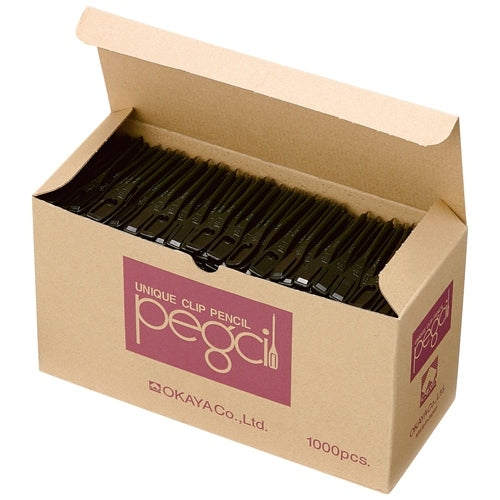 OKAYA ペグシル2 PEGCIL2-BK 黒 1000本 4547499024019