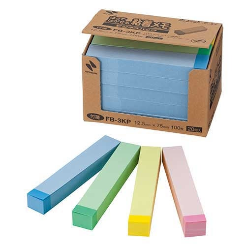 Nichiban Point Memo Genbrugspapir FB-3KP Pastel 4987167047061