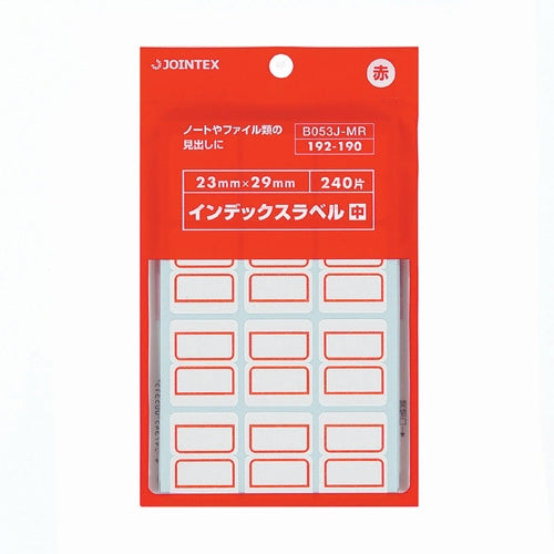 Etichetta indice JOINTEX media rossa B053J-MR