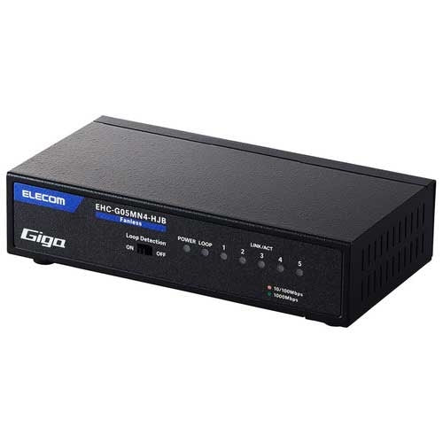 エレコム スイッチングハブ 5ポート EHC-G05MN4-HJB 4549550318334