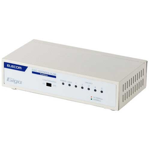 エレコム スイッチングハブ 5ポート EHC-G05MN4-HJW 4549550318341