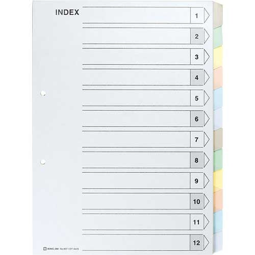 King Jim Color Index A4S 6 kleuren 12 bergen 13 vellen 907-12Y
