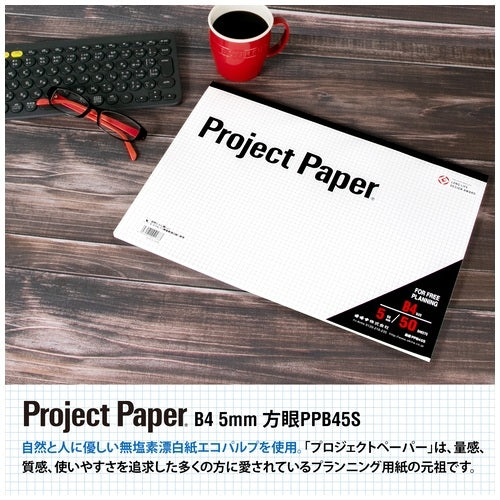 オキナ プロジェクトペーパー PPB45S B4 5mm方眼 4970051021773