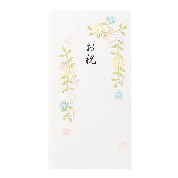 Midori/Kin Seal Cadre de fleurs de félicitations Shiro 4902805250610