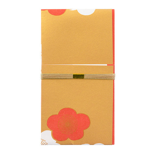 25365006 Cadeau de mariage Midori Kinseal Uchikake Brocart doré Motif prune Remplissage 4902805253659 (Ensemble de 5)