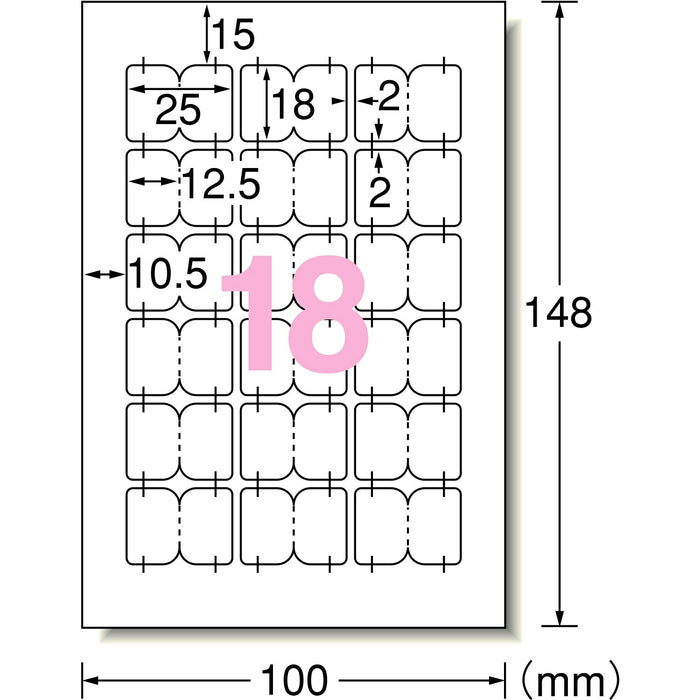 A-Satu Indeks Label Tulisan Tangan dan Boleh Cetak Kecil (Set 10)