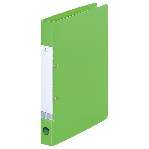 LIHITLAB. Ｄ型リングファイル G2220-6 A4S 34mm 黄緑 4903419175924