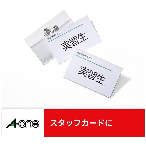 エーワン マルチカード 51216 吊下名札横特大用100枚 4906186512169