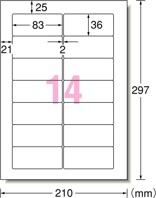 A-One Stampante per etichette adesive per computer ed elaboratore di testi a doppio uso 14 pagine 20 fogli 28189 (10 set)