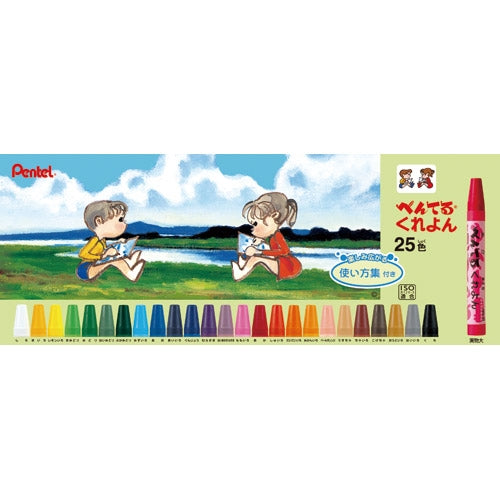 ぺんてる ぺんてるくれよん PTCR-25 25色セット 4902506235480