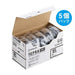 Fita King Jim PRO SS18K-5P branca com letras pretas 18mm 5 peças