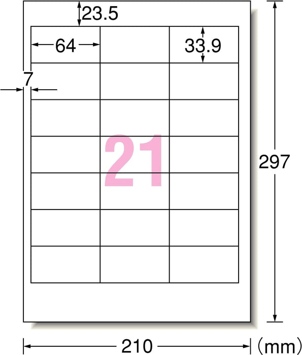 A-One Komputer & Pemproses Perkataan Label Pencetak Pelekat Penggunaan Dwi 21 Halaman 500 Helaian 28733 (10 Set)