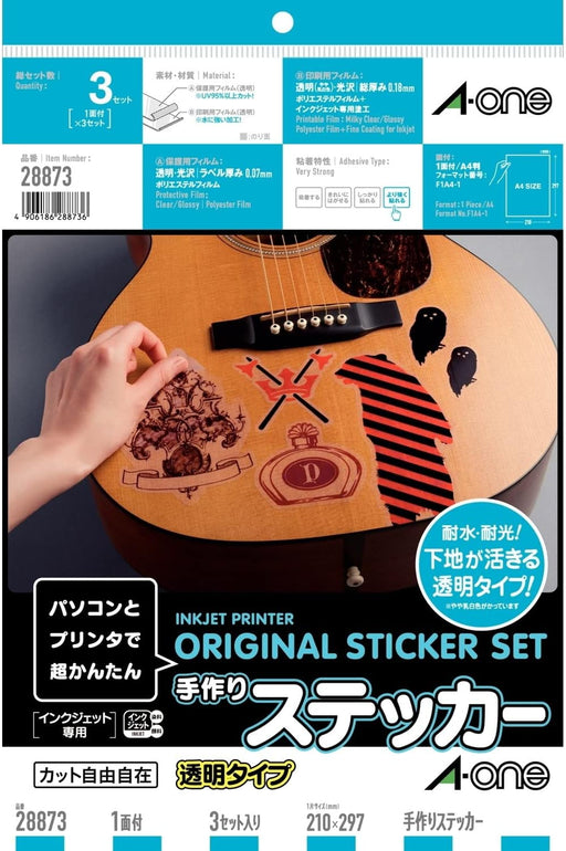A-One Handgemaakte stickers transparant 3 sets 28873 (10 sets)