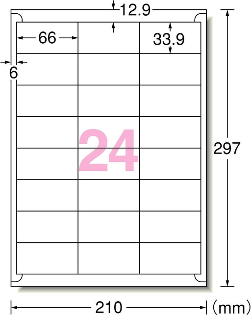 A-One Etichetta adesiva Inkjet 24 lati 20 fogli 28947 (10 set)