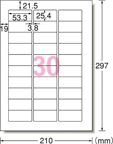 A-One Label Sticker Waterbestendig Glanzend Film Wit 30 zijden 3 vellen 28983 (10 sets)