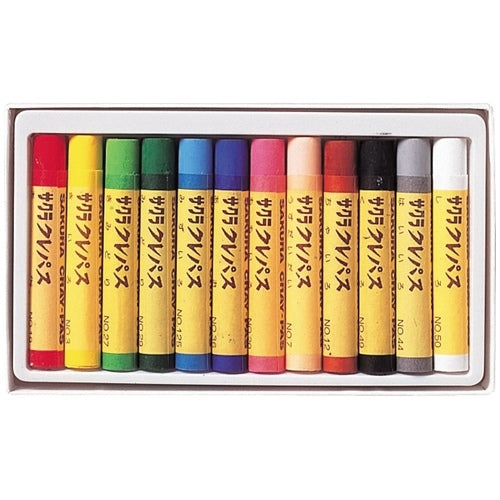 12 couleurs de crayon pastel Sakura Color Products Corp. LP12R à rouler épais