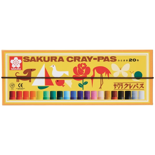 20 colores de crayón pastel LP20R de Sakura Color Products Corp. rodando espesamente