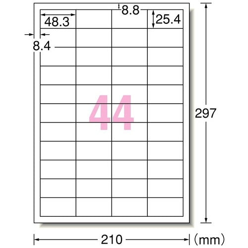 エーワン マルチプリンタラベル４４面  ３１２６２ 4906186312622