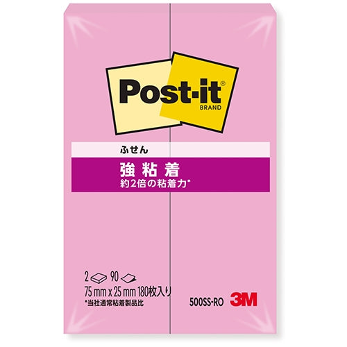 スリーエムジャパン Post-it 500SS-RO 強粘着 75mm*25mm 4547452769452