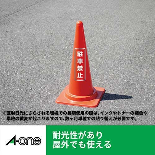 エーワン 屋外用サインラベルA3 31033 白ツヤ消5枚 4906186310338