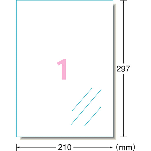 Etichetta adesiva A-One [Inkjet] Pellicola lucida super impermeabile, trasparente, leggermente bianco latte, formato A4: 1 lato non tagliato, 3 fogli: 3 pezzi Codice prodotto 30601 (5 set) (10 set)