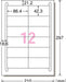 A-One Label Sticker Printer Dual Use Recycled Paper 12 Sides 20 Sheets 31333 (10 Sets)
