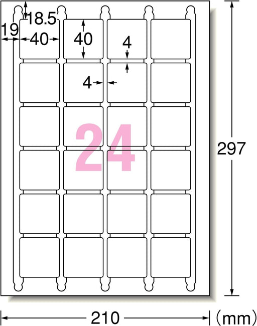 A-One labelstickerprinter voor tweeërlei gebruik 24 pagina's 20 vellen 31551 (10 sets)