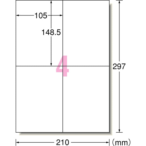 Etichette adesive A-One Utilizzabili con stampanti, Non leggibili nemmeno con filigrane, 4 lati, 12 fogli, 31661 (10 set)