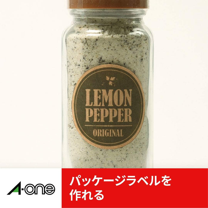 エーワン ラベルシール プリンタ兼用 クラフト紙 ダークブラウン 12面 15枚 31743（10セット）