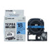 King Jim PRO เทปแม่เหล็กสีน้ำเงินตัวอักษรดำ SJ18B