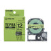 King Jim Tepra PRO Tape Mat SB12G أخضر مع أسود 12 مم 4971660764334
