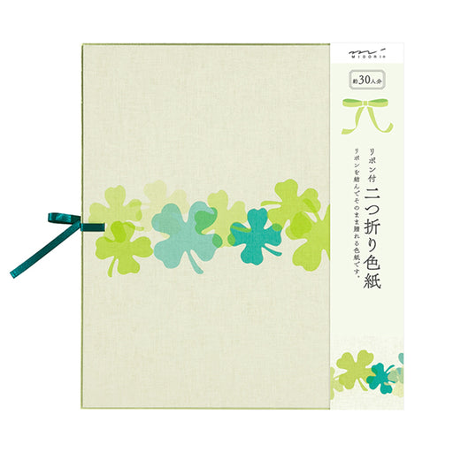 Midori/color colored paper ribbon clover 4902805331142 (10 sets)
