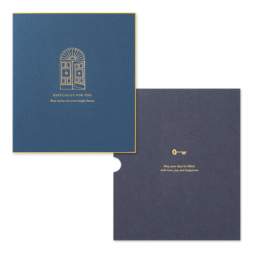 Midori colored colored paper 36 stickers with sleeve case, door navy blue (33277006) 4902805332774 (10 sets)