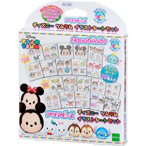 Epoch AQ-287 Aqua Beads Disney Tsum Tsum Set di lenzuola con illustrazioni 4905040313300