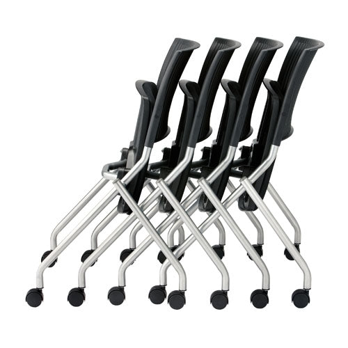 PLUS（プラス）オフィス家具 会議イス FJC-K5 ブラック 肘無し　4547345052869