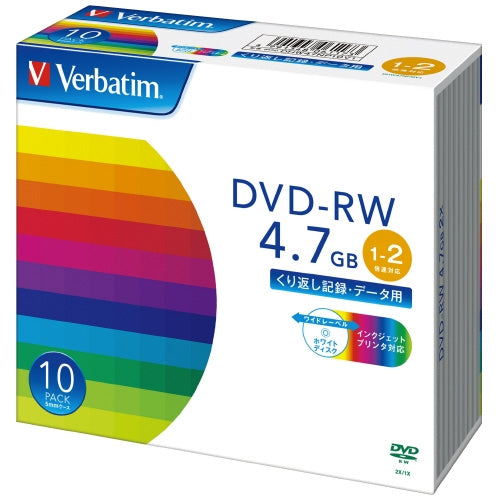mídia DVD-RW da Mitsubishi Chemical Corp. [4,7 GB] DHW47NP10V1 dez peças