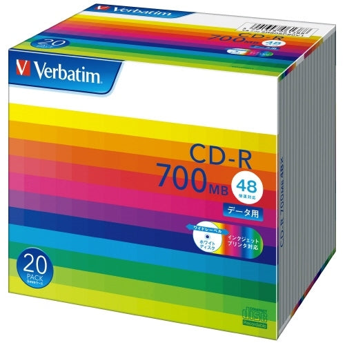 Verbatim ＣＤ－Ｒ <700MB> SR80SP20V1 20枚 4991348061388