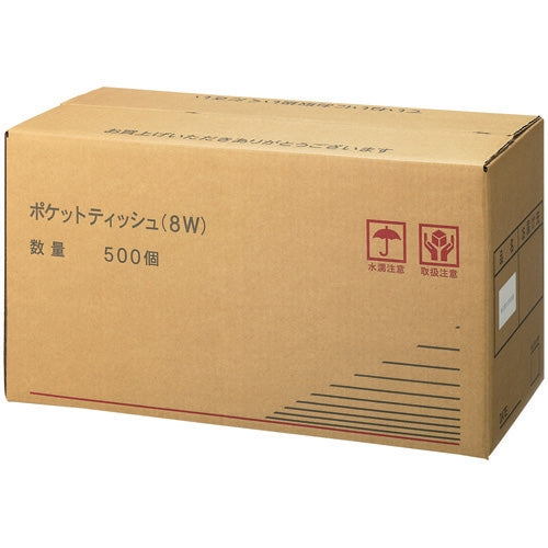 ミツワ 水に流せるポケットティッシュ 500個 4964895123212
