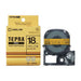 Cinta King Jim Tepra PRO SM18Z Dorada con letras negras 18mm